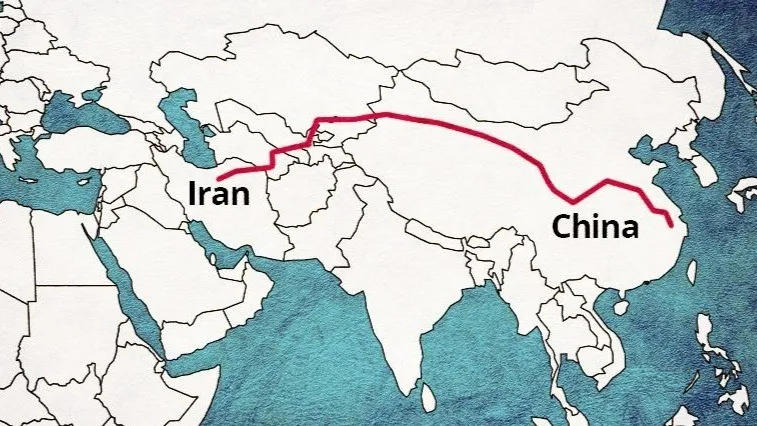 مسیر زمینی چین به ایران